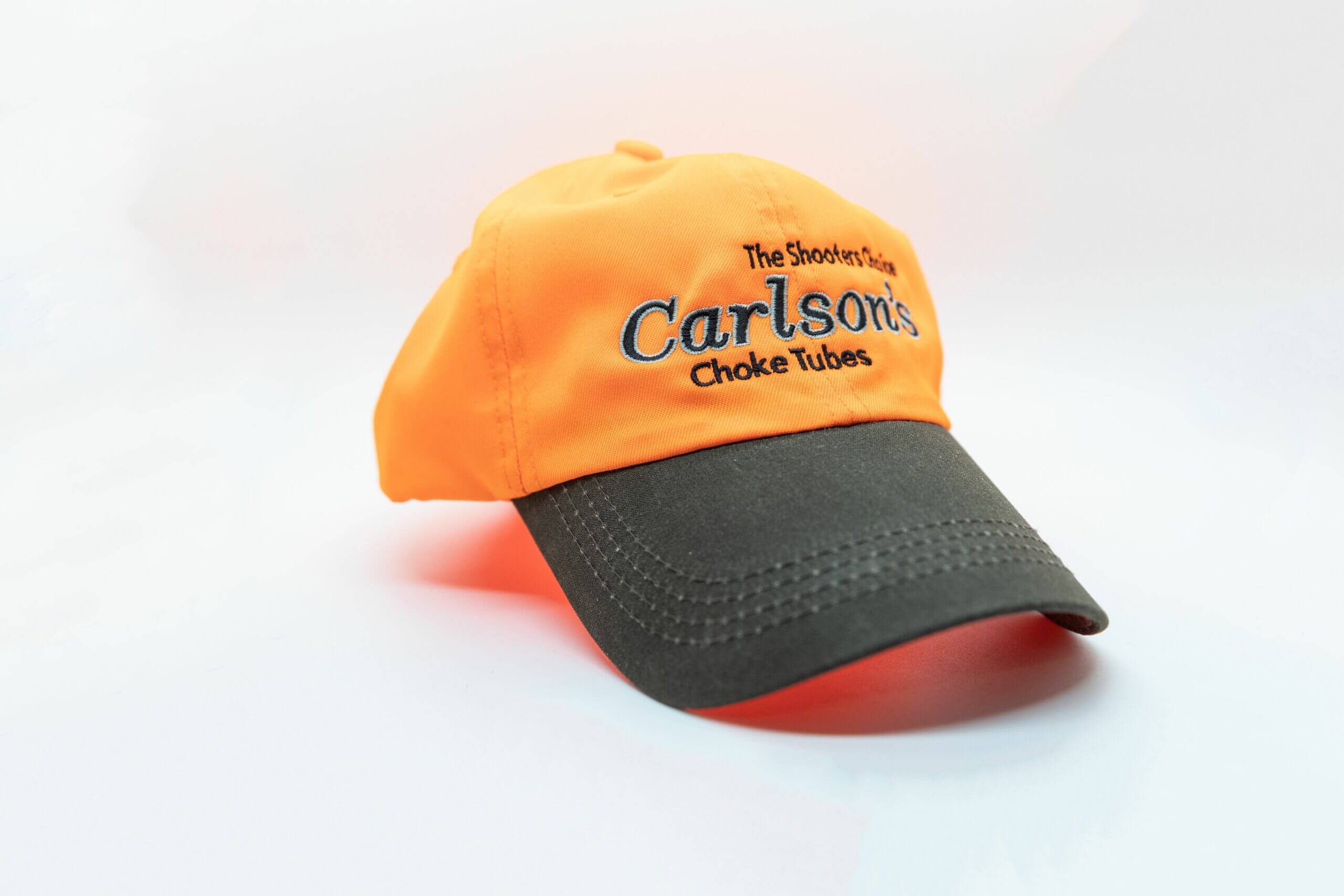 Carlson’s Hat Blaze Orange w- Brown Bill