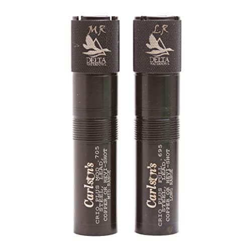 CARLSON'S Choke Tubes 12 Gauge Compatible for Benelli Crio Plus [ 2 Pack | Mid Range & Long Range ] Blued Steel | Delta Waterfowl Choke Tube | Made in USA