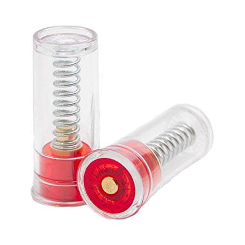 CARLSON'S Snap Cap [ 12 Gauge | 2 Pack ] Plastic Dummy Shell | Dry Fire Training for Practice – Red/Transparent